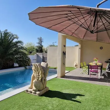 La Mazal, Bord De Mer, Piscine, Double Baignoire Balneo, Climatisation 세테